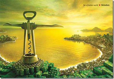 Campanha da Heineken transforma paisagem do Rio de Janeiro