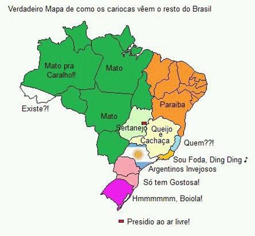 Mapa do Rio de Janeiro visto pelos cariocas