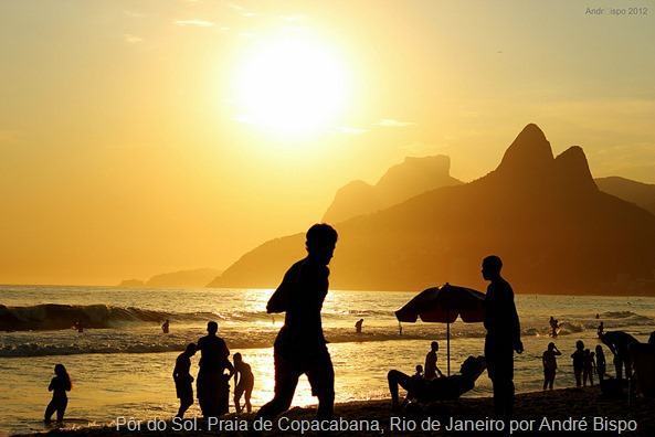 Pôr do Sol. Praia de Copacabana, Rio de Janeiro por André Bispo