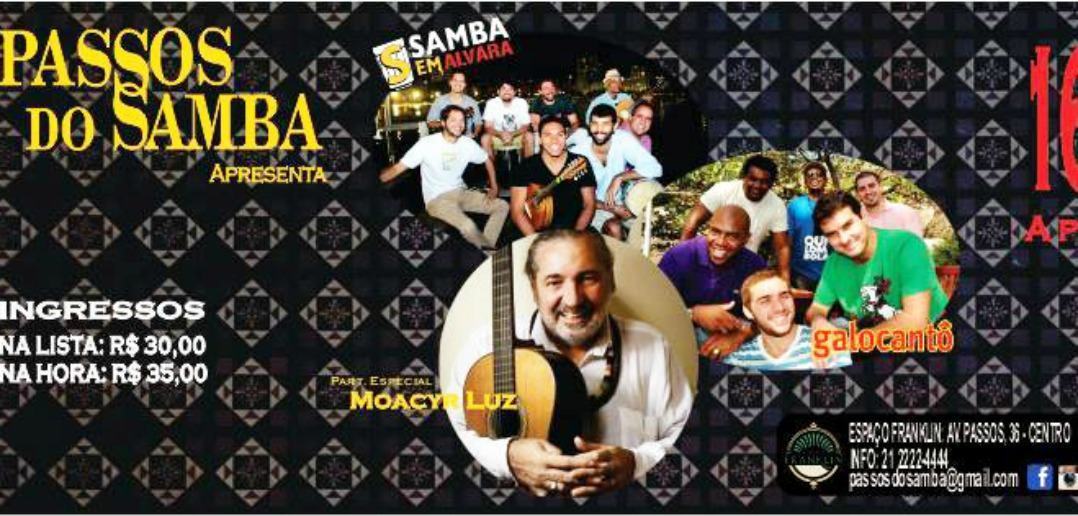 Passos do Samba agita a próxima sexta, dia 16 de maio!