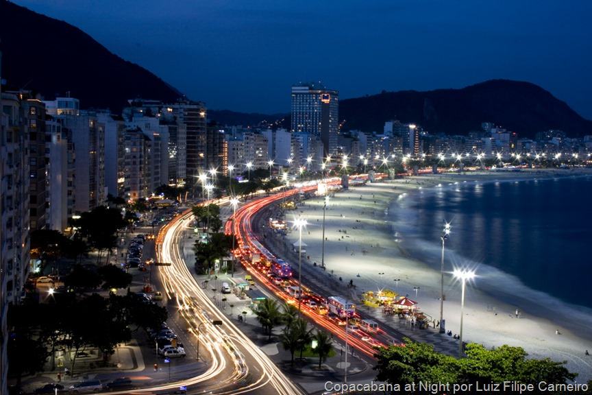 Copacabana at Night por Luiz Filipe Carneiro 