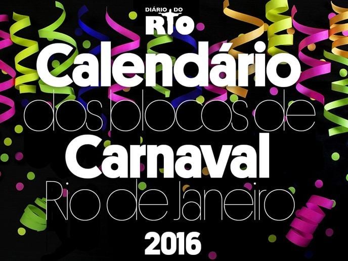 Agenda 2016 dos Blocos de Rua do Rio de Janeiro