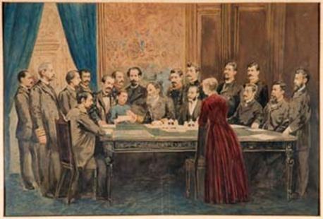 Gustave Hastoy - Assinatura do projeto da Constituição de 1891, c. 1891