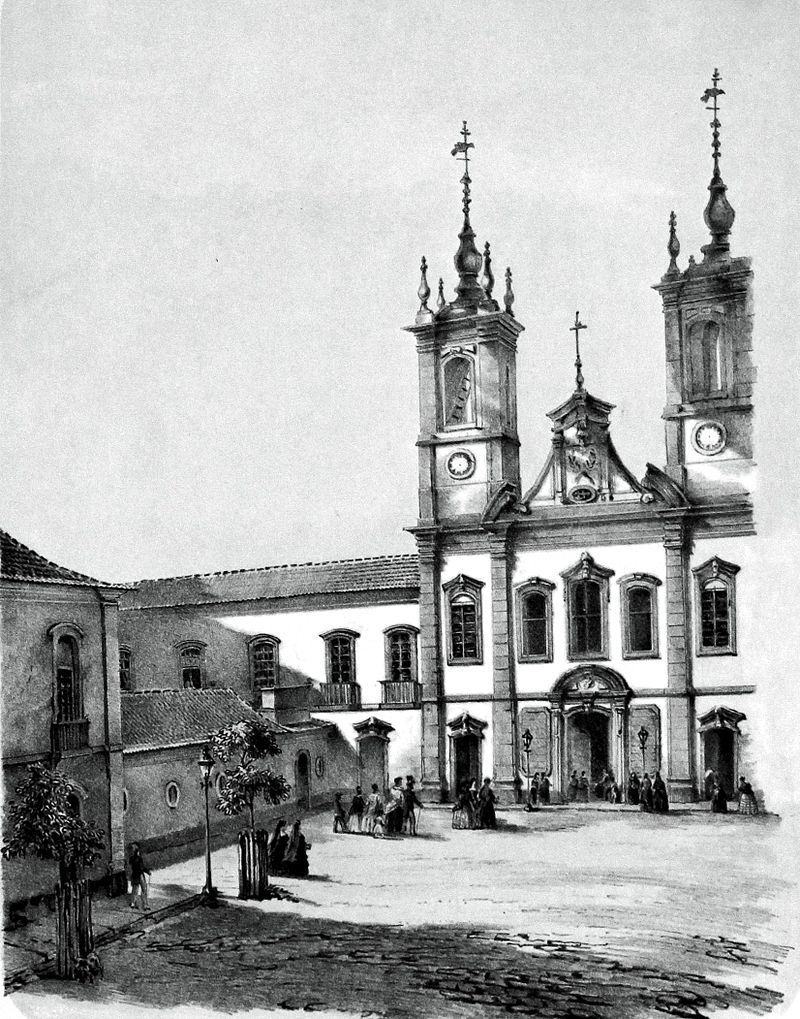 Colégio Pedro II e Igreja de São Joaquim (1856), Litographia Imperial de Eduardo Rensburg