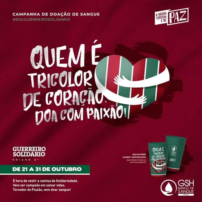 Serum realiza Campanha de doação de sangue voltada para a torcida do Fluminense