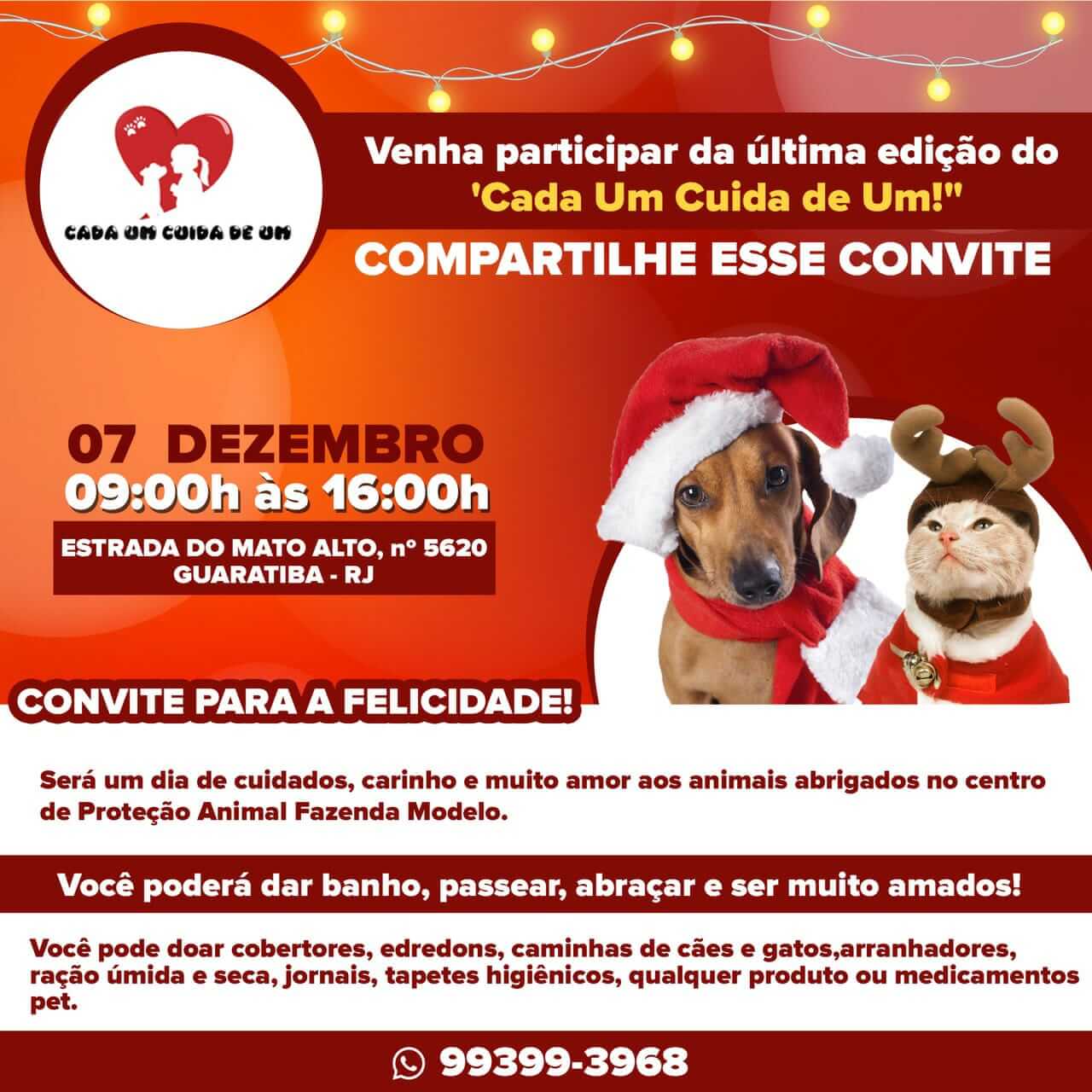 Evento em Guaratiba recebe doações para animais - Diário do Rio de Janeiro