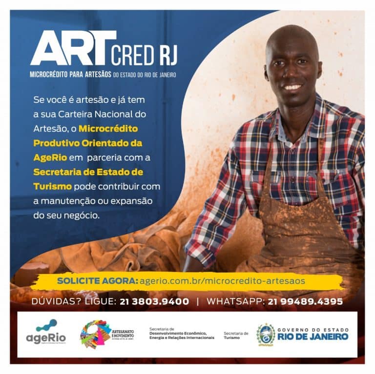 Secretaria de Estado de Turismo e AgeRio lançam programa inédito de financiamento para artesãos