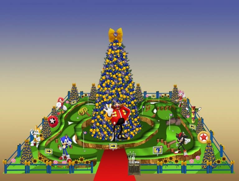 Américas Shopping lança decoração natalina com personagem Sonic e atividades gratuitas