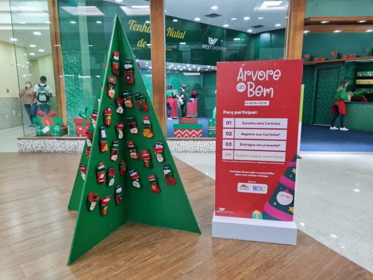 “Árvore do Bem” do West Shopping possibilitará apadrinhar uma criança neste Natal