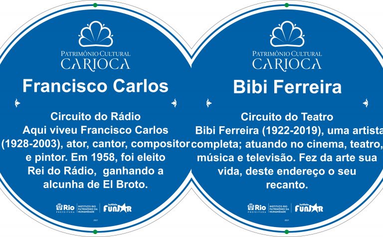 Bibi Ferreira e Francisco Carlos, o “El Broto”, são homenageados com placas de Patrimônio Cultural do Rio