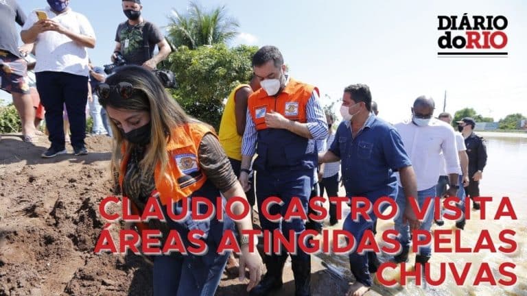 Cláudio Castro visita áreas atingidas pelas chuvas no Norte Fluminense