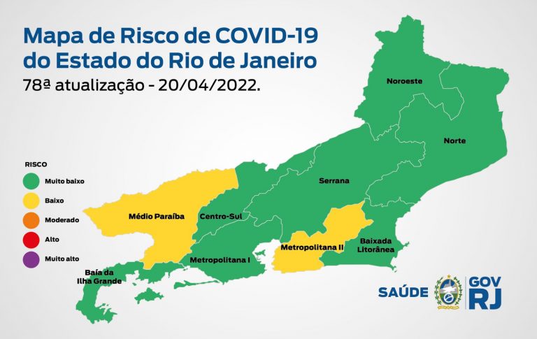 Mapa de Risco da Covid-19: Rio de Janeiro está em bandeira verde