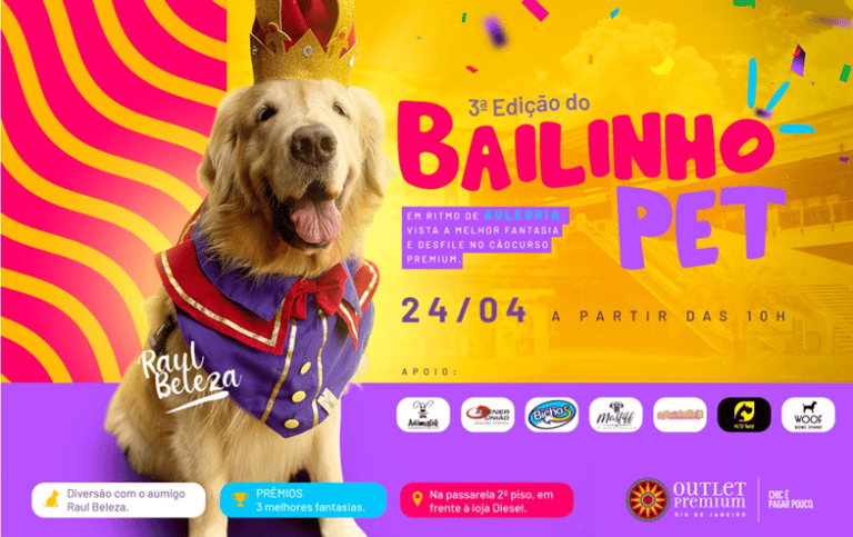 Bailinho Pet de Carnaval acontecerá no Outlet Premium do Rio