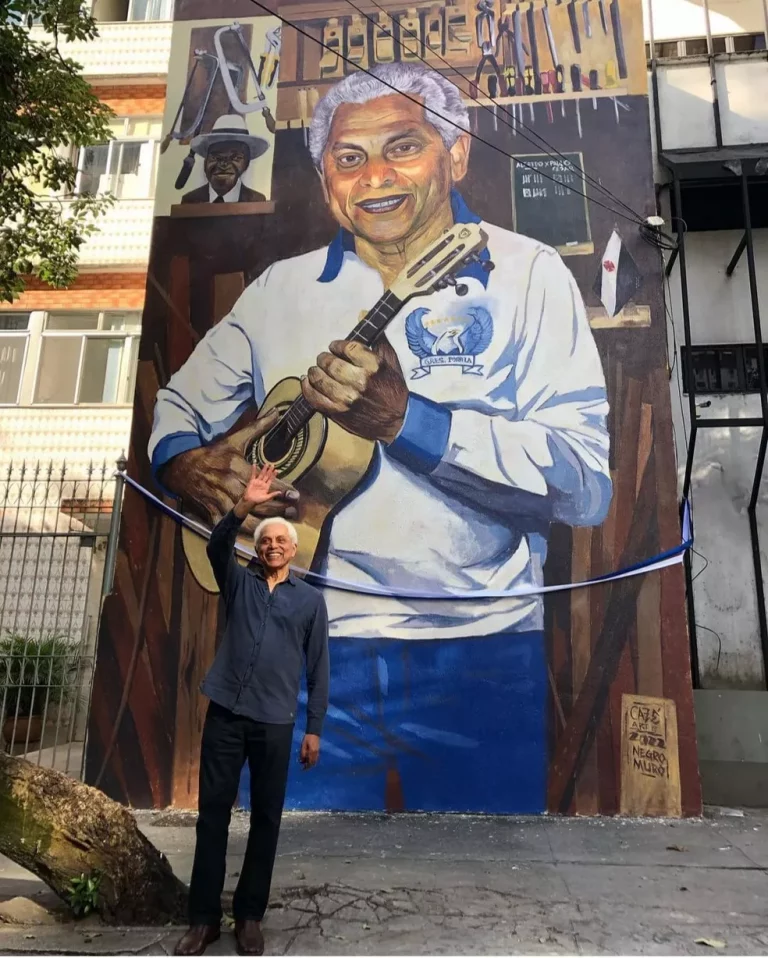 Paulinho da Viola é homenageado pelo projeto ‘Negro Muro’, em Botafogo