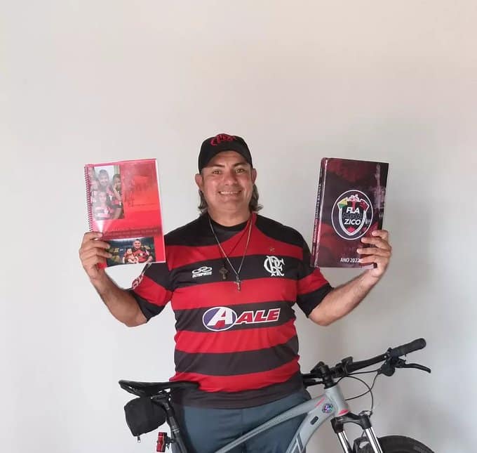Torcedor do Flamengo pedala mais de 4 mil km em 57 dias para conhecer o Rio e o ex-jogador Zico