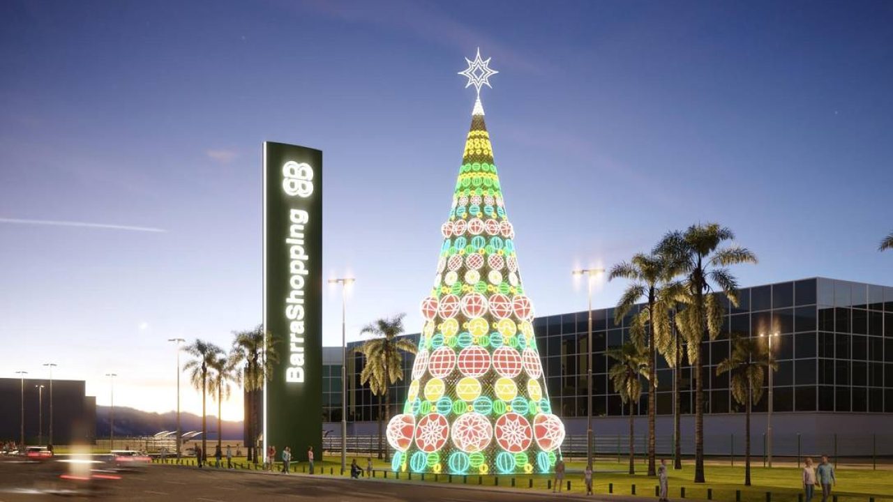 Barra Shopping terá a maior Árvore de Natal do Rio, com 70 metros de altura  - Diário do Rio de Janeiro