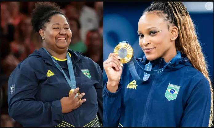 Beatriz Souza e Rebeca Andrade conquistaram ouro para o Brasil nas Olimpíadas 2024