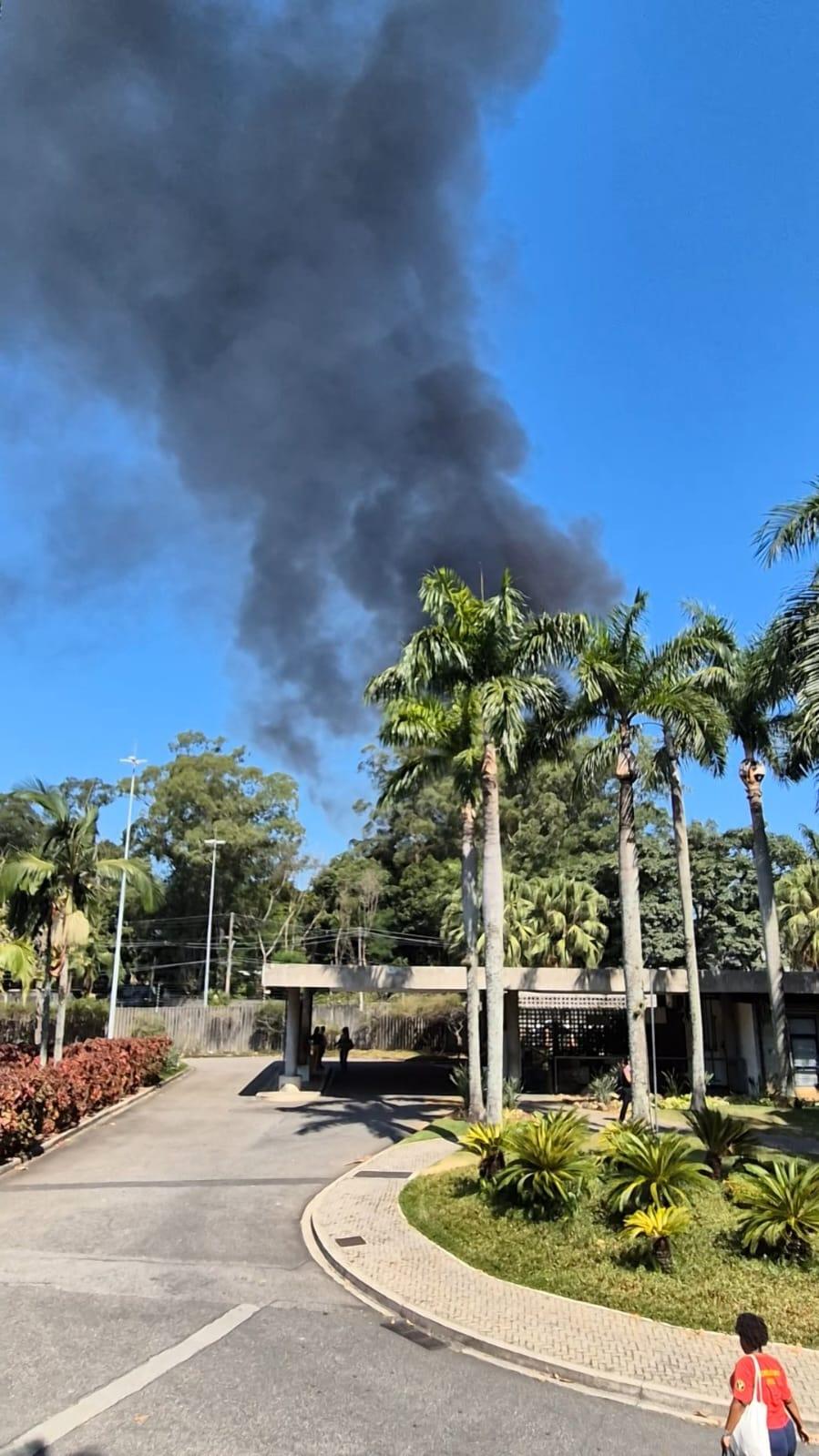 Incêndio nos Estúdios Globo - Foto: X